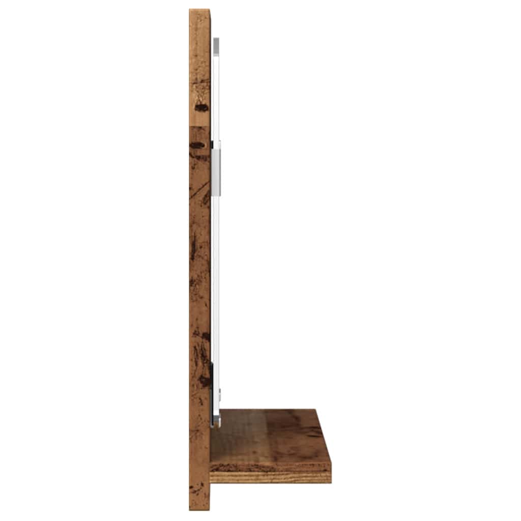 Mobile da Bagno con Specchio Legno Antico 40x11x37cm Truciolato | homemem39
