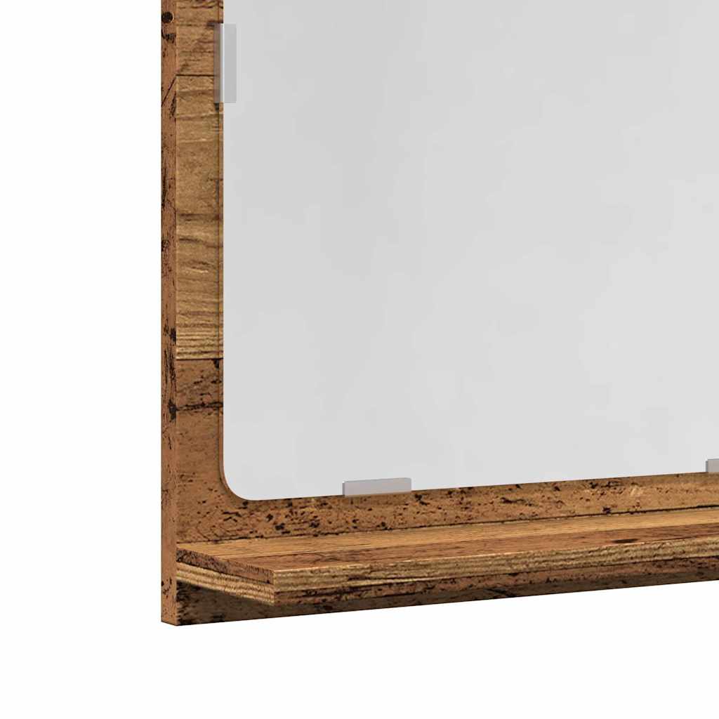 Mobile da Bagno con Specchio Legno Antico 40x11x37cm Truciolato | homemem39
