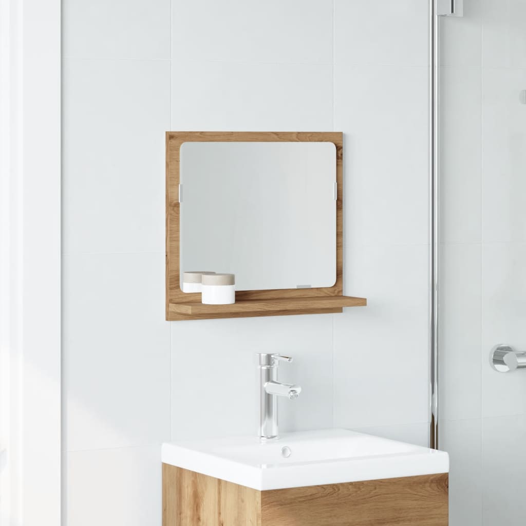 Mobile Bagno Specchio Rovere Artigianale 40x11x37 cm Truciolato | homemem39