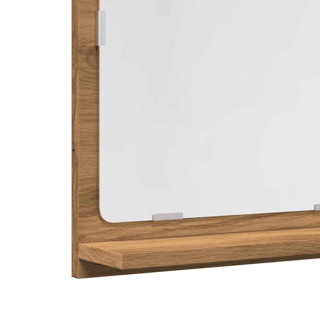 Mobile Bagno Specchio Rovere Artigianale 40x11x37 cm Truciolato | homemem39