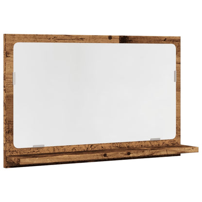 Mobile da Bagno con Specchio Legno Antico 60x11x37cm Truciolato | homemem39