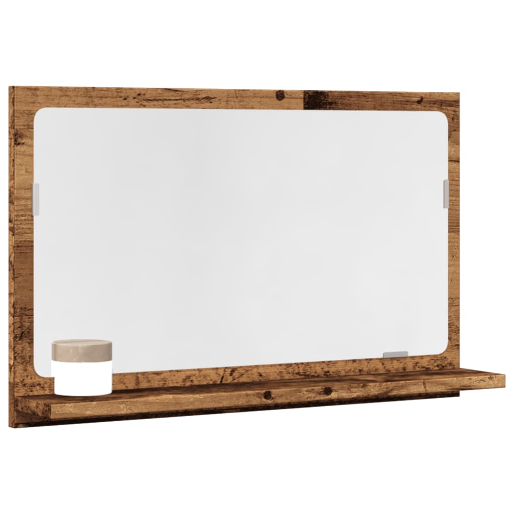 Mobile da Bagno con Specchio Legno Antico 60x11x37cm Truciolato | homemem39
