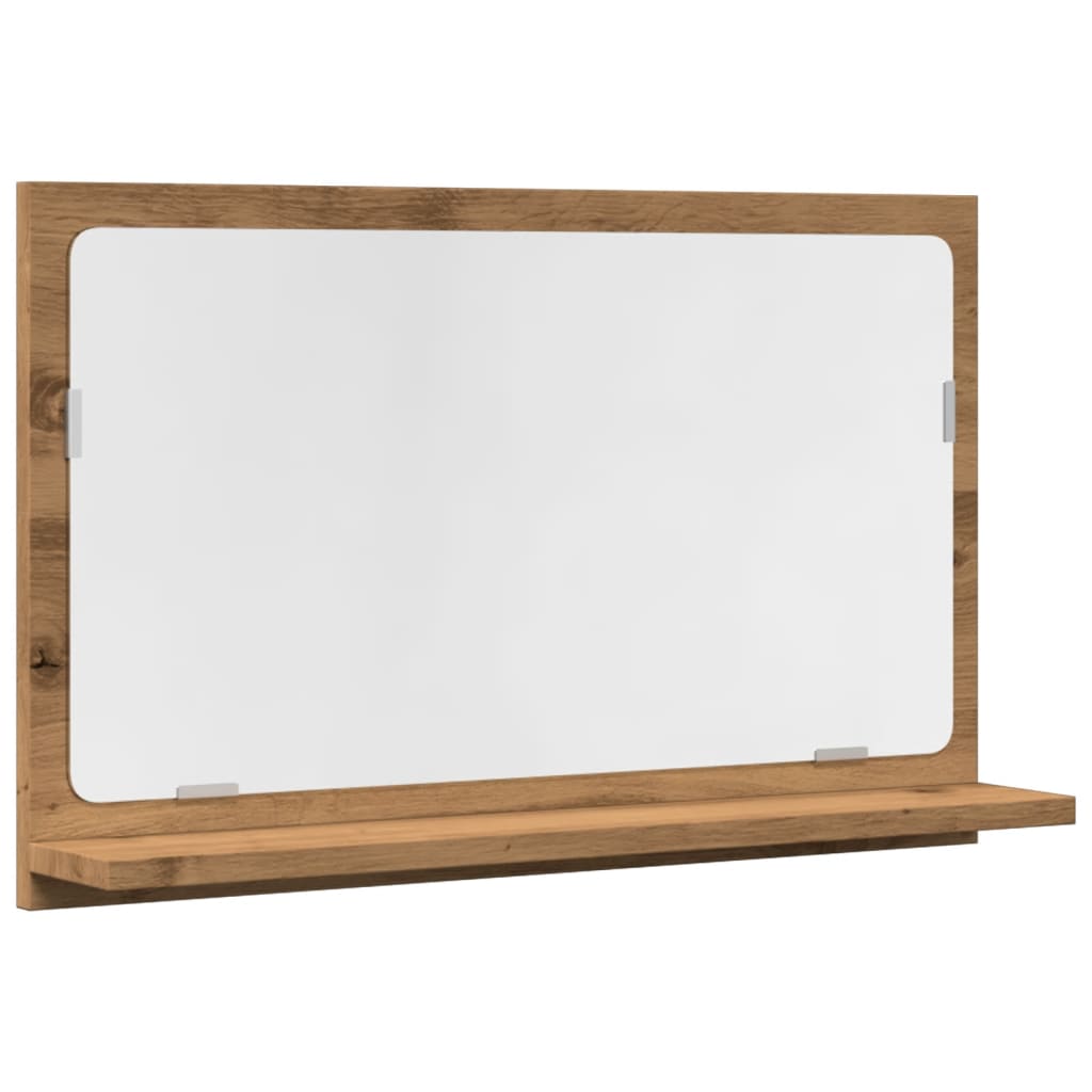 Mobile Bagno Specchio Rovere Artigianale 60x11x37 cm Truciolato | homemem39