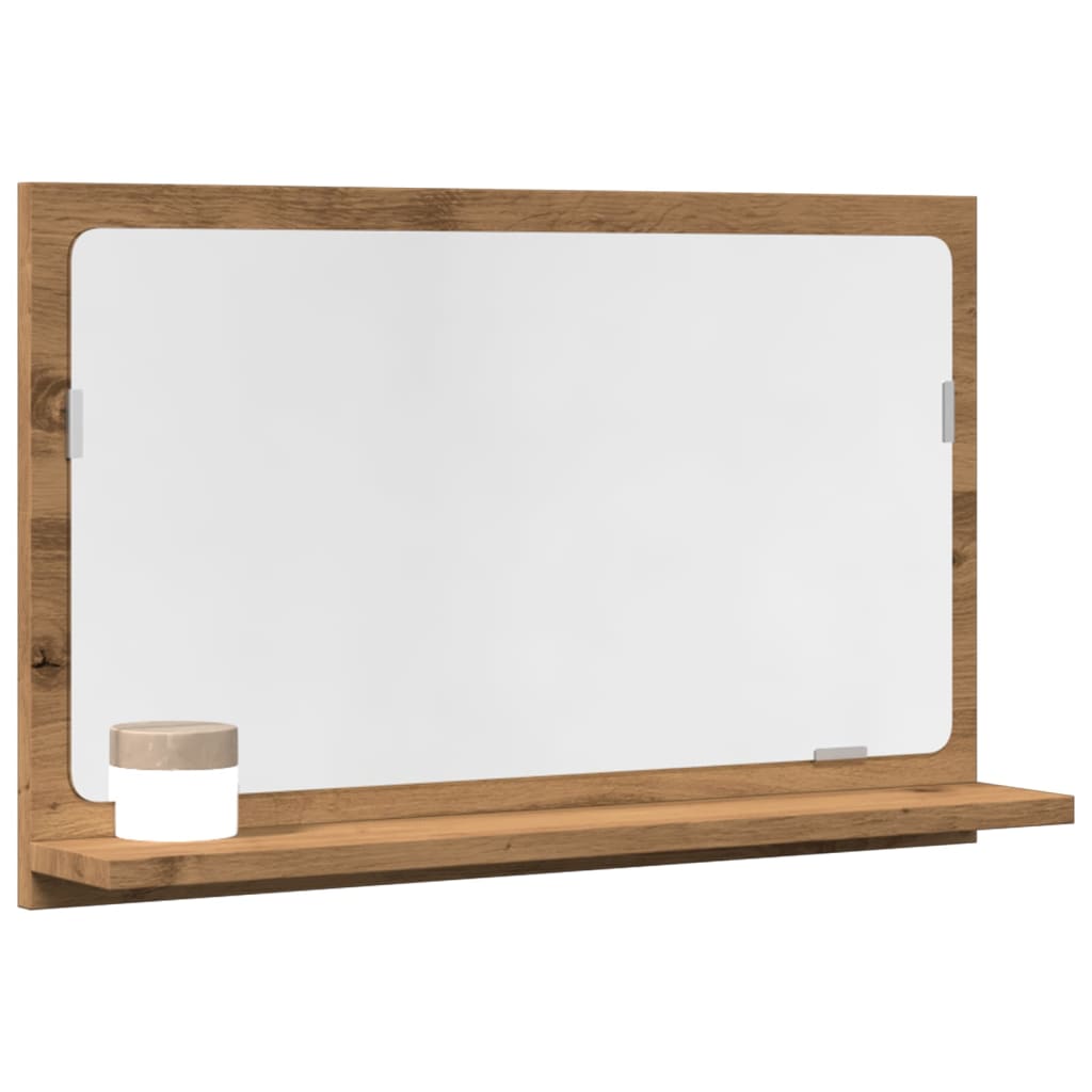 Mobile Bagno Specchio Rovere Artigianale 60x11x37 cm Truciolato | homemem39