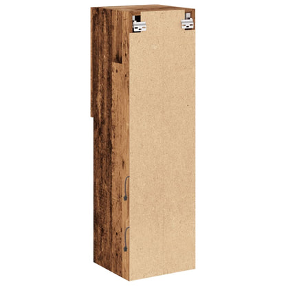 Mobile TV con Luci LED Legno Antico 30,5x30x102 cm - homemem39