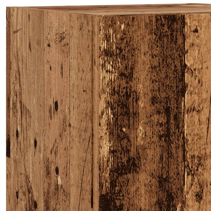 Mobile TV con Luci LED Legno Antico 30,5x30x102 cm - homemem39