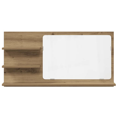 Mobile Bagno Specchio Rovere Artigianale 90x11x45 cm Truciolato