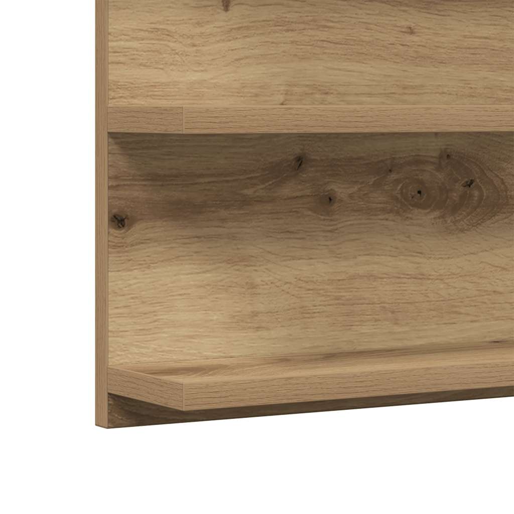 Mobile Bagno Specchio Rovere Artigianale 90x11x45 cm Truciolato
