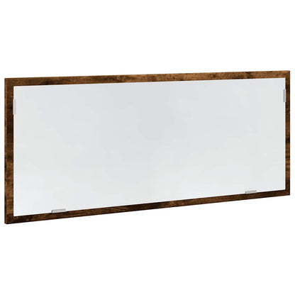 Specchio Bagno LED Rovere Fumo 100x8,5x37cm Legno Multistrato | homemem39