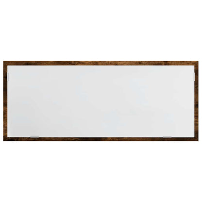 Specchio Bagno LED Rovere Fumo 100x8,5x37cm Legno Multistrato