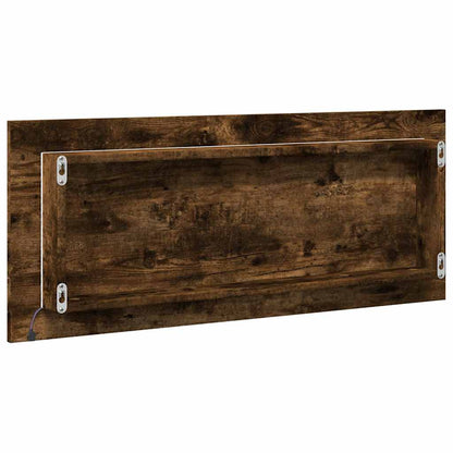 Specchio Bagno LED Rovere Fumo 100x8,5x37cm Legno Multistrato