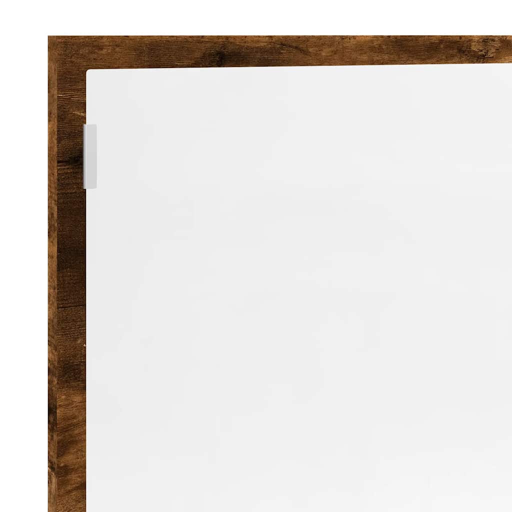Specchio Bagno LED Rovere Fumo 100x8,5x37cm Legno Multistrato | homemem39
