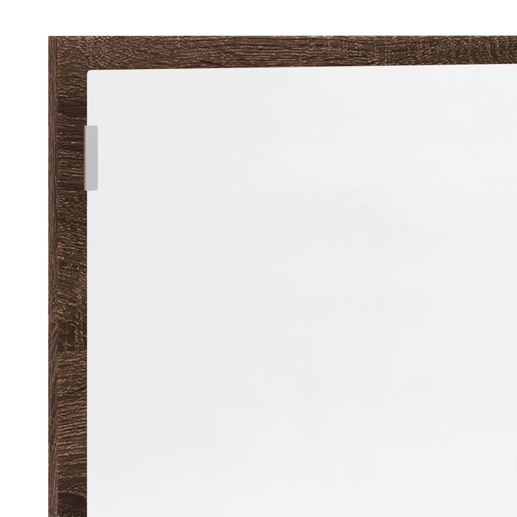 Specchio da Bagno LED Rovere Marrone 100x8,5x37cm in Truciolato | homemem39