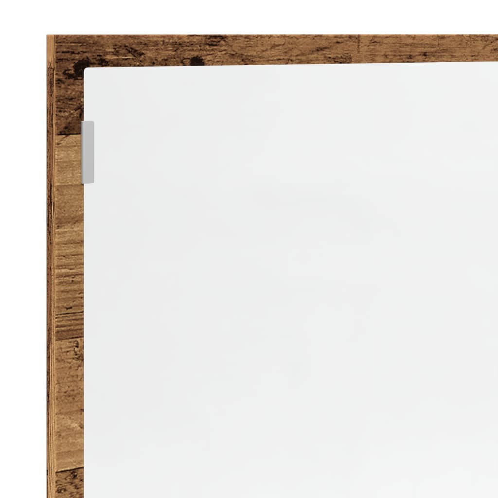 Specchio Bagno LED Legno Antico 100x8,5x37 cm Legno Multistrato | homemem39