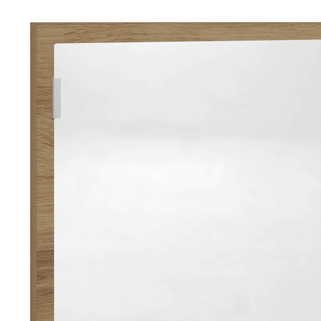 Specchio Bagno LED Rovere Artigianale 100x8,5x37 cm Multistrato | homemem39