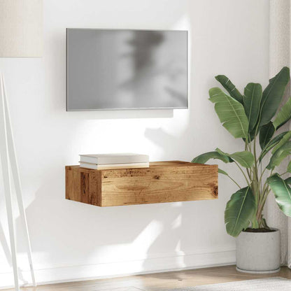 Mobile Porta TV con Luci LED Legno Antico 60x35x15,5 cm - homemem39