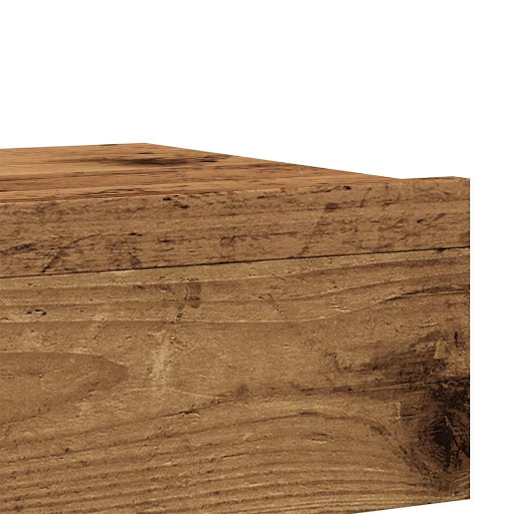 Mobile Porta TV con Luci LED Legno Antico 60x35x15,5 cm - homemem39