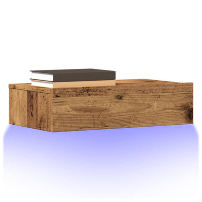 Mobili Porta TV con Luci LED 2 pz Legno Antico 60x35x15,5 cm - homemem39