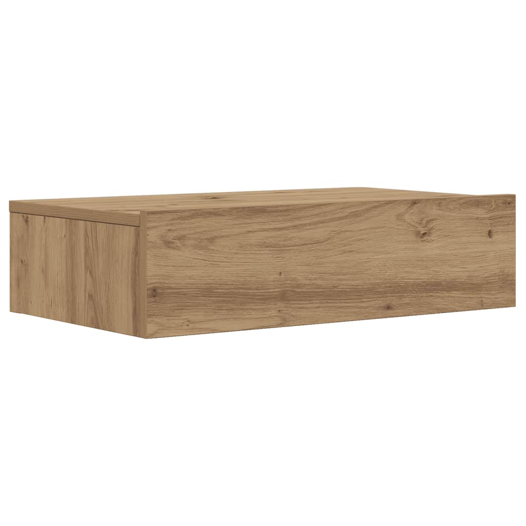 Mobile Porta TV con Luci LED Rovere Artigianale 60x35x15,5 cm
