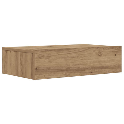 Mobile Porta TV con Luci LED Rovere Artigianale 60x35x15,5 cm