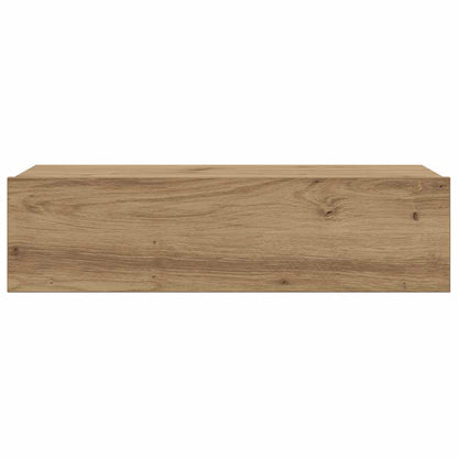 Mobile Porta TV con Luci LED Rovere Artigianale 60x35x15,5 cm