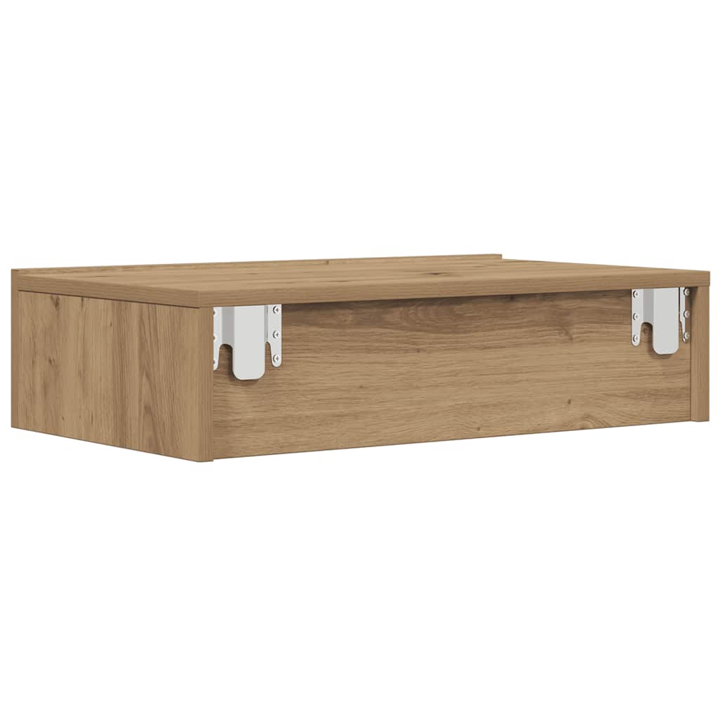 Mobile Porta TV con Luci LED Rovere Artigianale 60x35x15,5 cm | homemem39