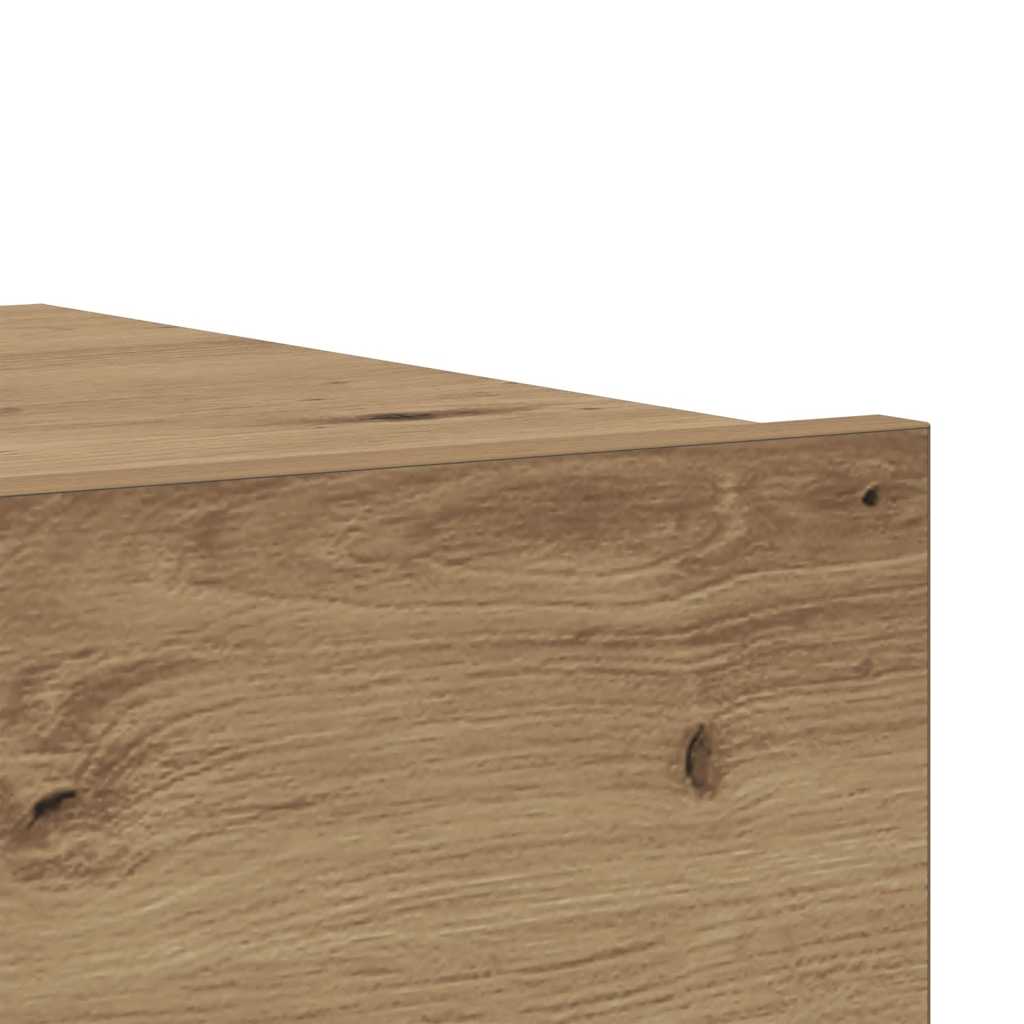 Mobile Porta TV con Luci LED Rovere Artigianale 60x35x15,5 cm | homemem39