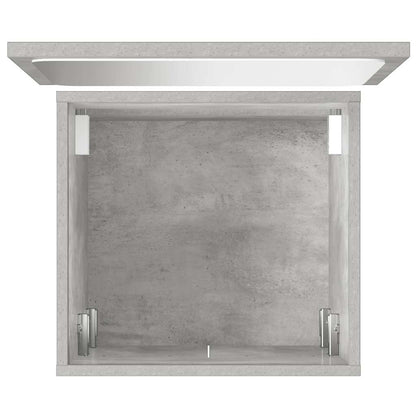 Set Mobili da Bagno 2 pz Grigio Cemento in Legno Multistrato | homemem39