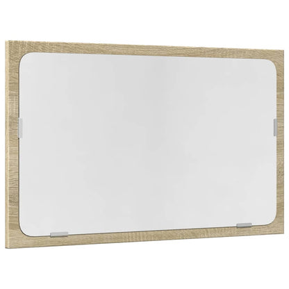 Set Mobili da Bagno 2 pz Rovere Sonoma in Legno Multistrato