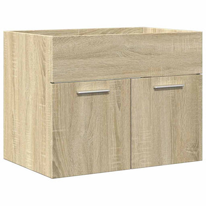 Set Mobili da Bagno 2 pz Rovere Sonoma in Legno Multistrato