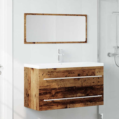 Set Mobili da Bagno 2 pz Legno Antico in Legno Multistrato | homemem39