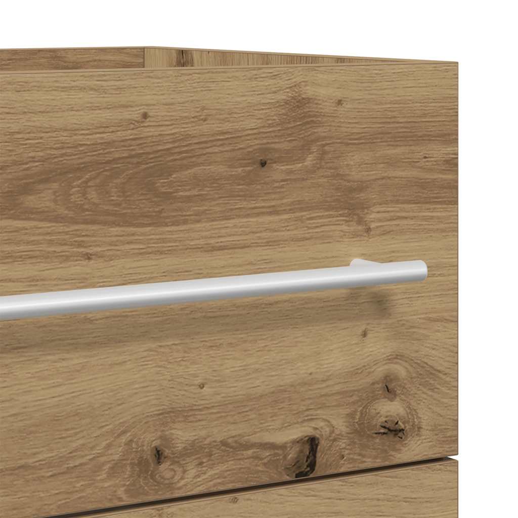 Set Mobili da Bagno 2 pz Rovere Artigianale Legno Multistrato | homemem39