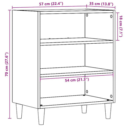 Credenza Rovere Artigianale 57x35x75 cm in Truciolato - homemem39