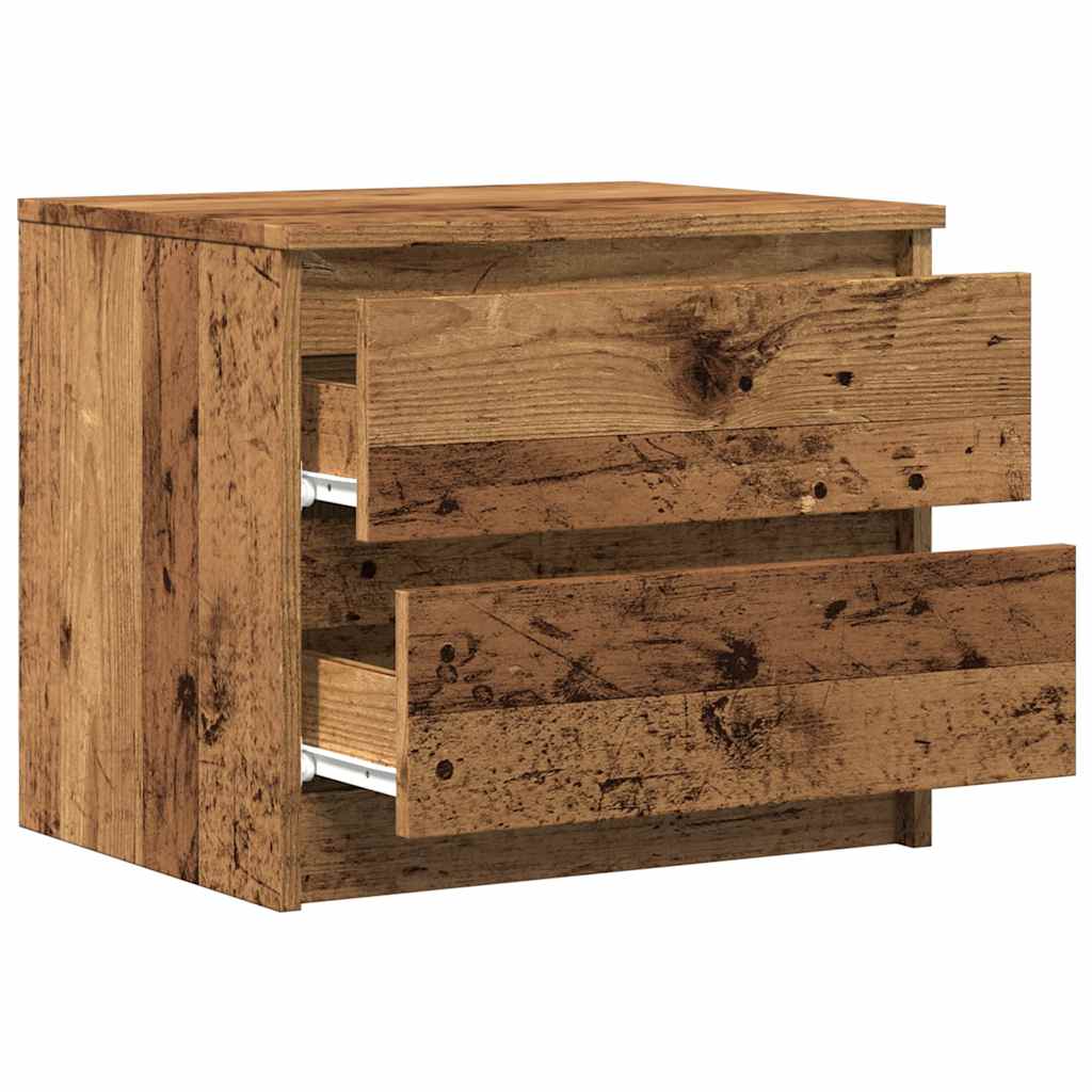 Comodino Legno Antico 50x40x43.5 cm in Legno Multistrato - homemem39
