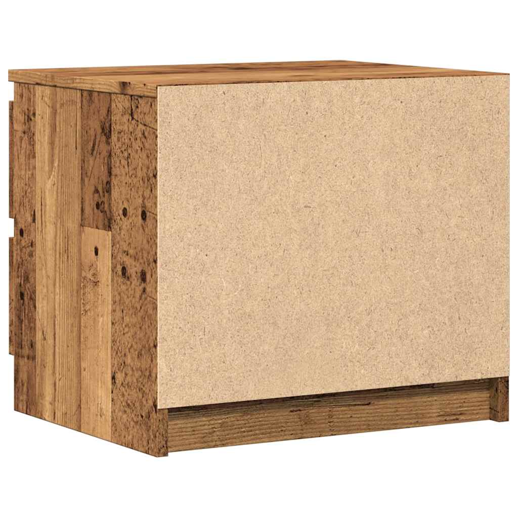 Comodino Legno Antico 50x40x43.5 cm in Legno Multistrato - homemem39