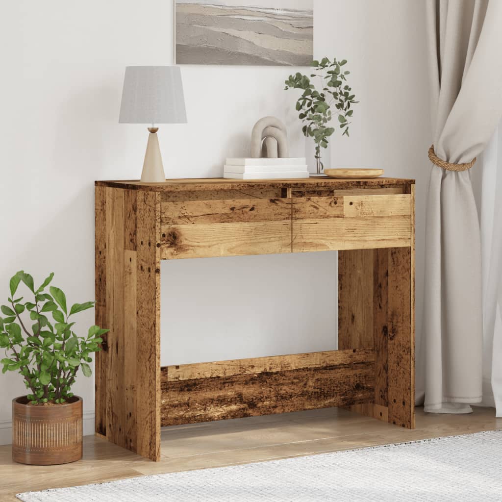 Tavolino Consolle Legno Vecchio 89x41x76,5 cm in Truciolato | homemem39