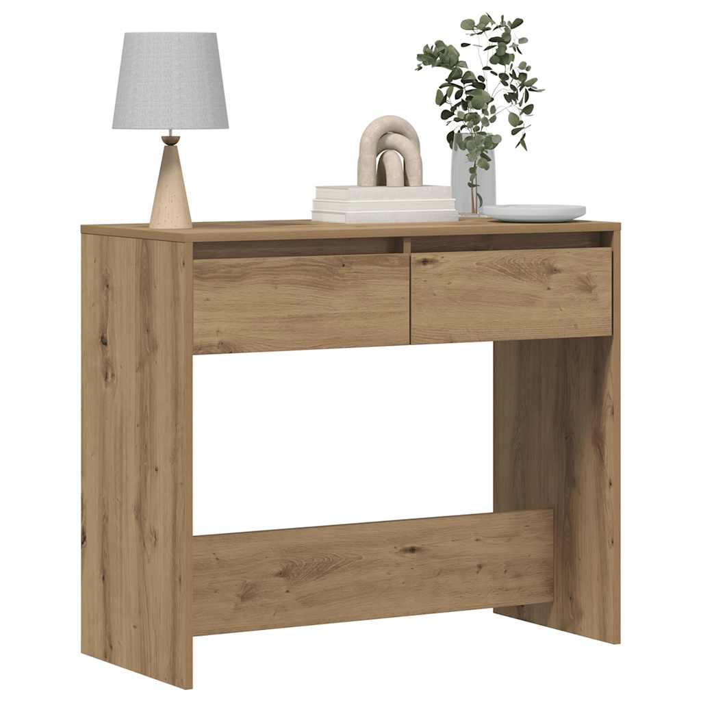 Tavolo Consolle Rovere Artigianale 89x41x76,5cm in Truciolato