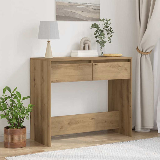 Tavolo Consolle Rovere Artigianale 89x41x76,5cm in Truciolato | homemem39