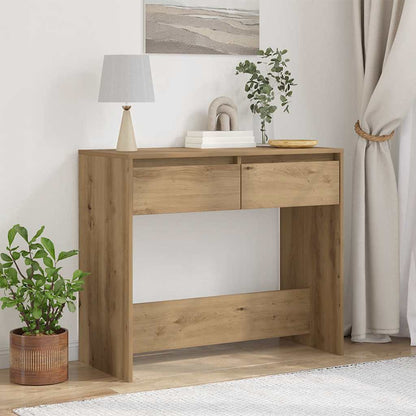 Tavolo Consolle Rovere Artigianale 89x41x76,5cm in Truciolato