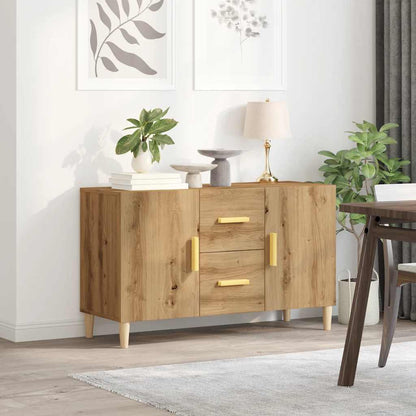 Credenza Rovere Artigianale 100x36x60 cm in Legno Multistrato - homemem39