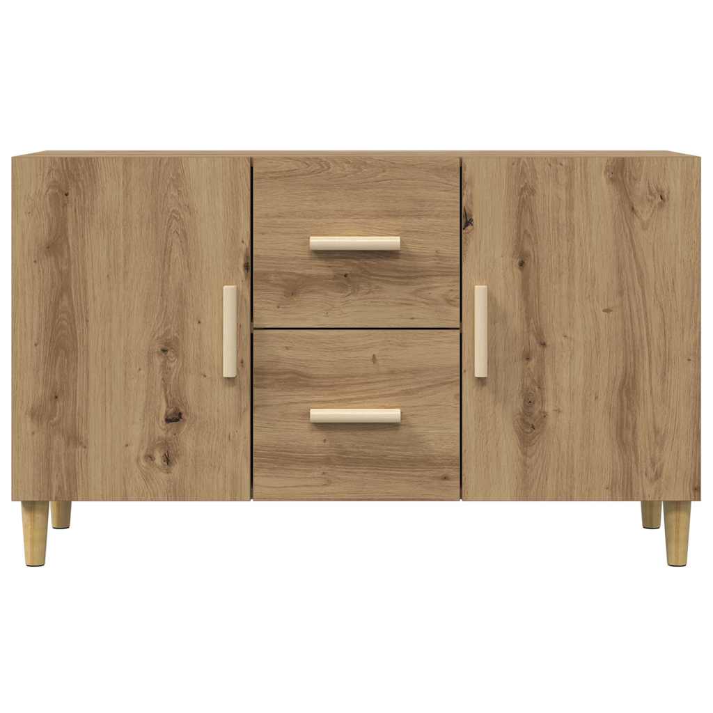 Credenza Rovere Artigianale 100x36x60 cm in Legno Multistrato - homemem39
