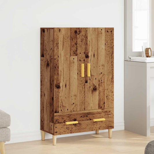 Credenza Legno Antico 70x31x115 cm in Legno Multistrato - homemem39