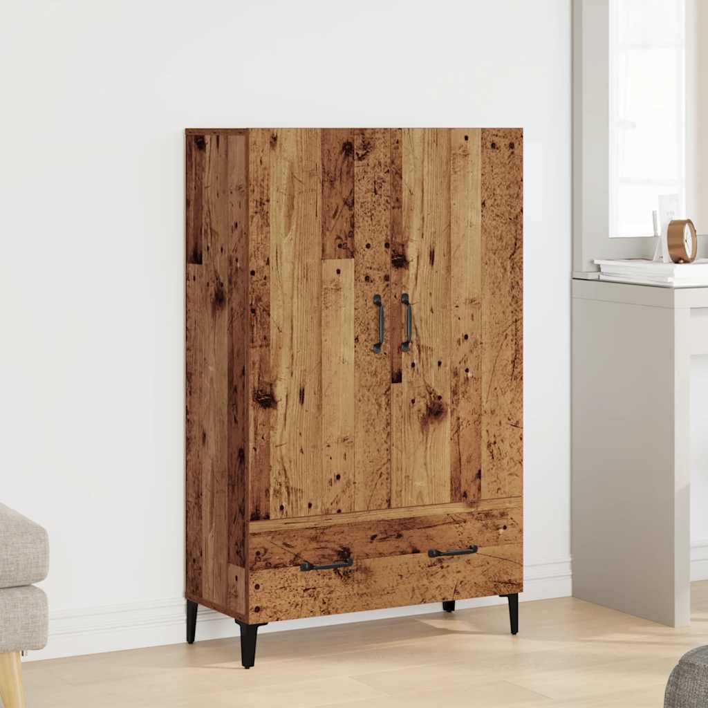 Credenza Legno Antico 70x31x115 cm in Legno Multistrato - homemem39