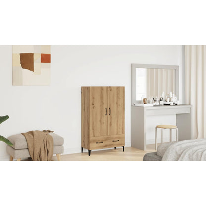 Credenza Rovere Artigianale 70x31x115 cm in Legno Multistrato - homemem39