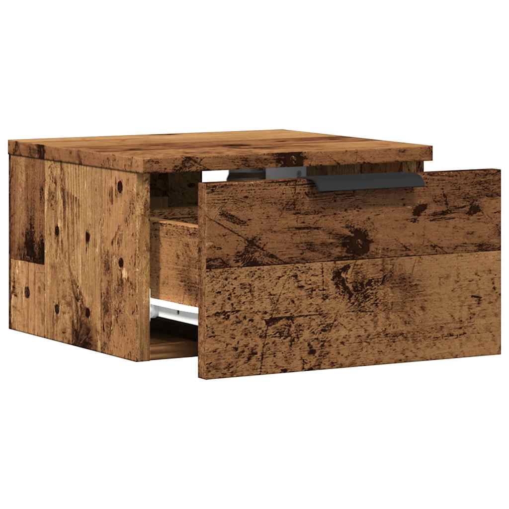 Comodini a Muro 2 pz Legno Antico 34x30x20 cm - homemem39