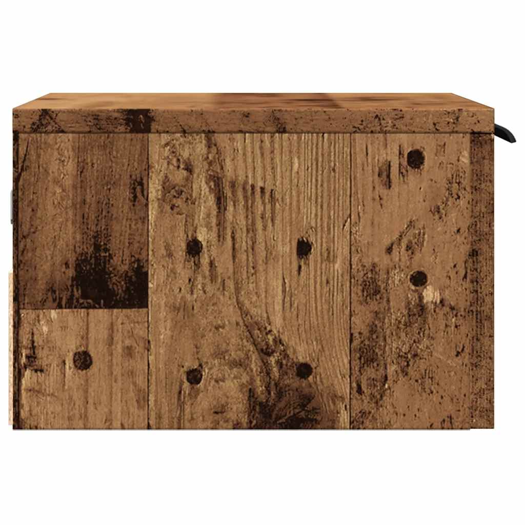 Comodini a Muro 2 pz Legno Antico 34x30x20 cm - homemem39