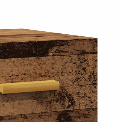 Comodini a Muro 2 pz Legno Antico 35x35x20 cm - homemem39