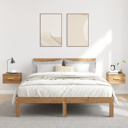 Comodini a Muro 2 pz Rovere Artigianale 35x35x20 cm - homemem39