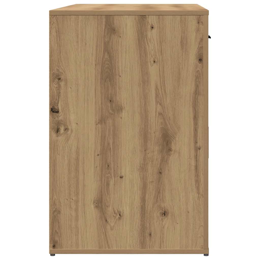 Scrivania Rovere Artigianale 100x49x75 cm in Legno Multistrato - homemem39