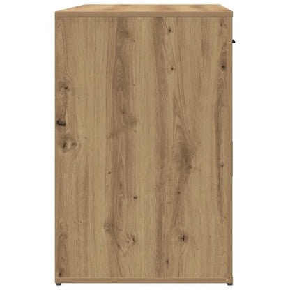 Scrivania Rovere Artigianale 100x49x75 cm in Legno Multistrato - homemem39